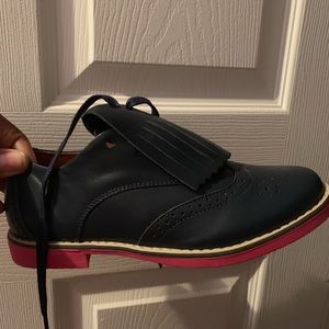 Navy shoes size 3 (34) little girls